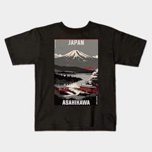 Asahikawa Japan Vintage Poster Tourism Kids T-Shirt